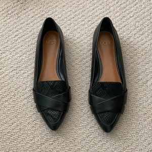UGG Dressy Leather Flats with textured detail
